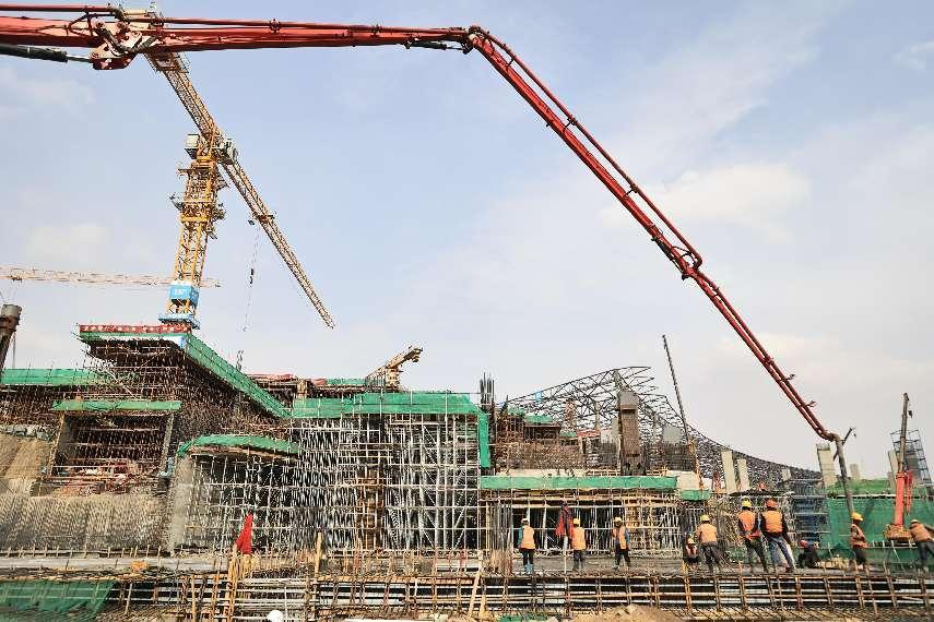 以实干致敬劳动节 新区AB娱乐集团“五一”施工一直歇-兰州新区AB娱乐集团门户网站