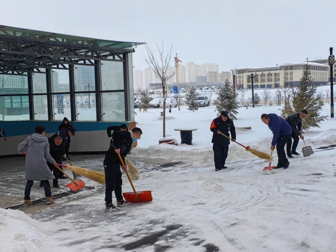 职工协力保流通 扫雪除冰护平安-兰州新区AB娱乐集团门户网站