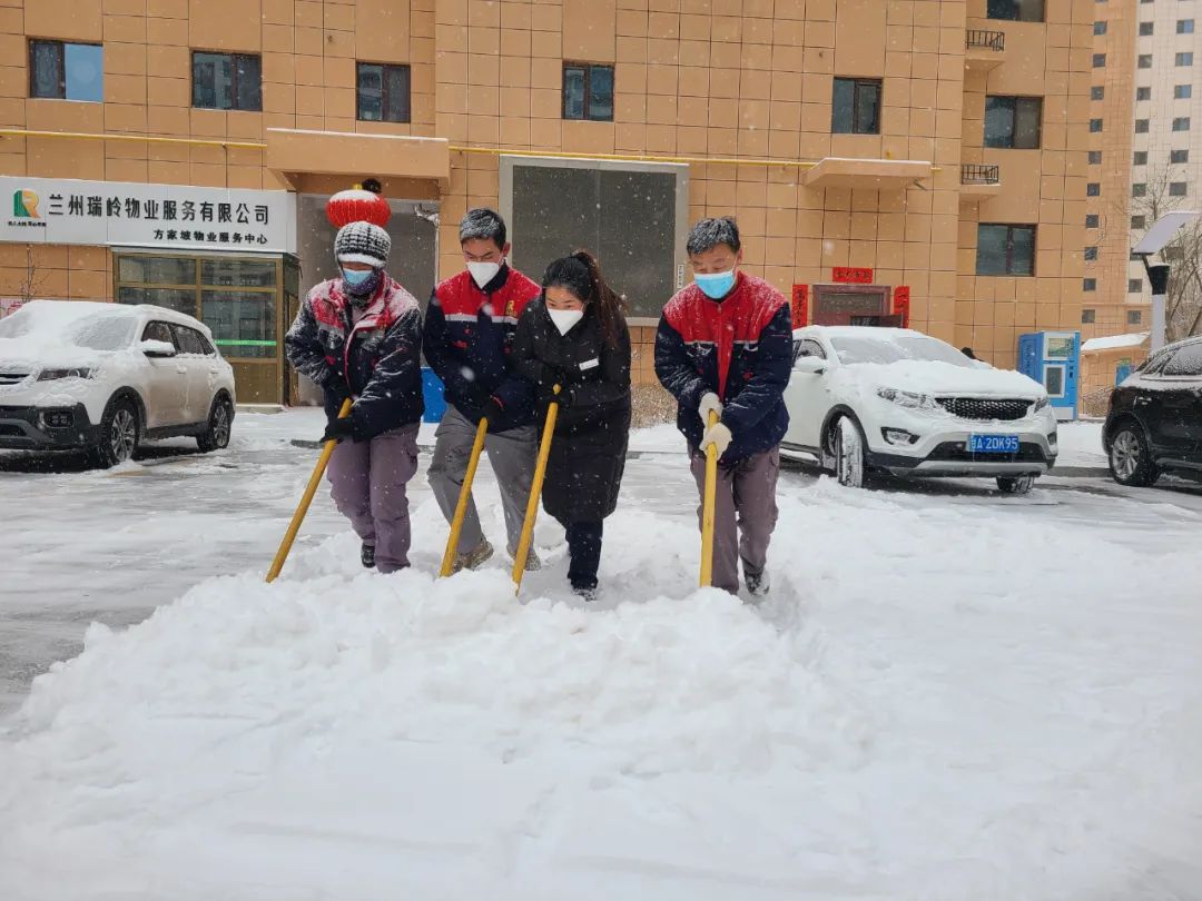 职工协力保流通 扫雪除冰护平安-兰州新区AB娱乐集团门户网站