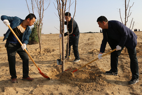 新区AB娱乐集团起劲加入2019年省市及兰州新区党政军向导义务植树活动-兰州新区AB娱乐集团门户网站