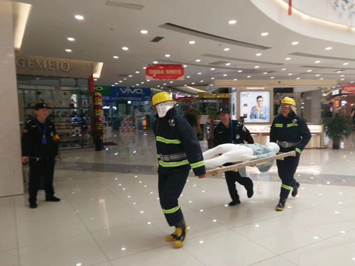 瑞岭国际京都商业广场开展消防清静演练-兰州新区AB娱乐集团门户网站