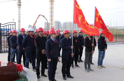 新区城建公司举行“党员突击队”“青年突击队”建设暨授旗仪式-兰州新区AB娱乐集团门户网站