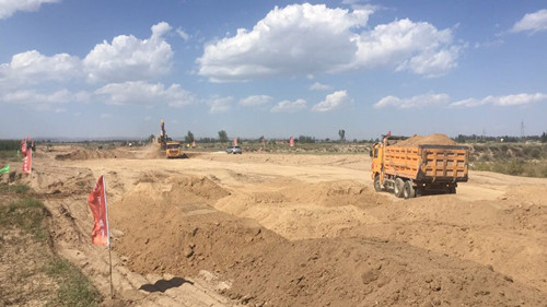 新区经三十四路与景中高速新区西互通出口（新区环城北路收支口）毗连线工程开工建设-兰州新区AB娱乐集团门户网站