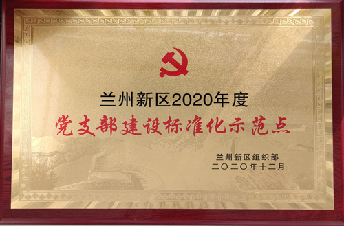 房地产公司党支部荣获 “兰州新区2020年度党支部建设标准化树模点”声誉称呼-兰州新区AB娱乐集团门户网站